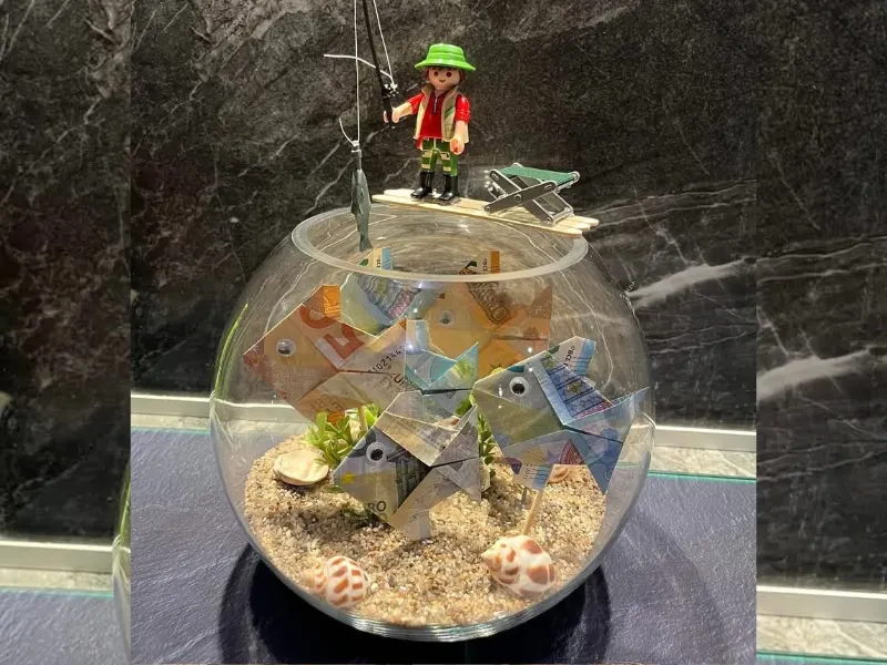 Angler-Geschenk als originelles Geldgeschenk zum Geburtstag