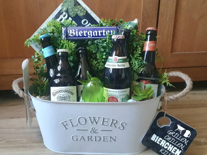 Biergarten als kreatives Geldgeschenk zum Geburtstag