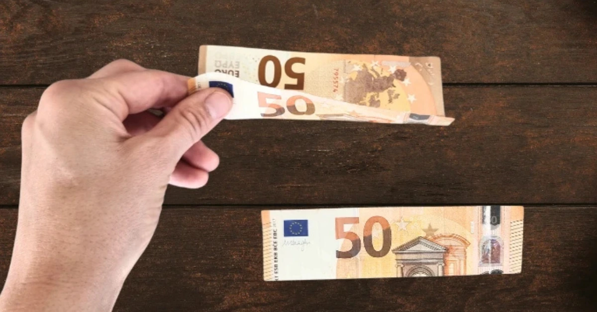 Geld falten Herz Schritt 2