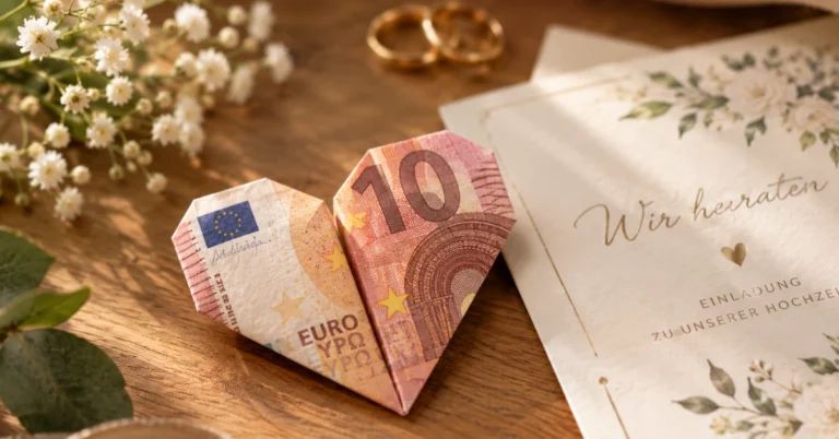 Geldscheine falten herz 10 euro Geldgeschenk
