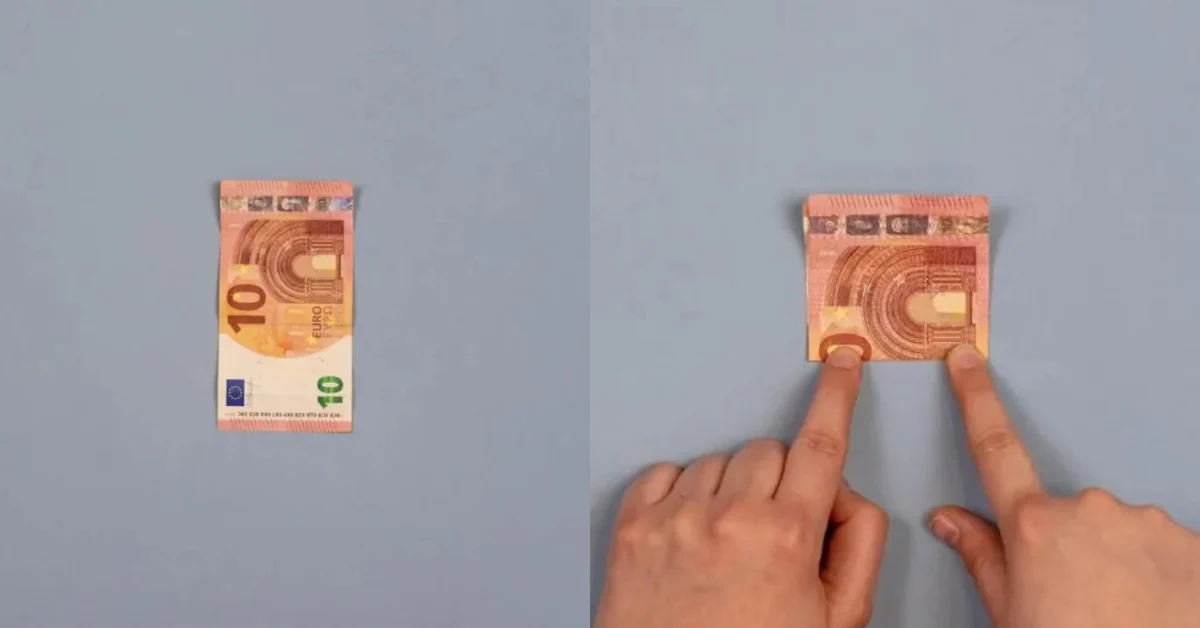 Geld falten schmetterling