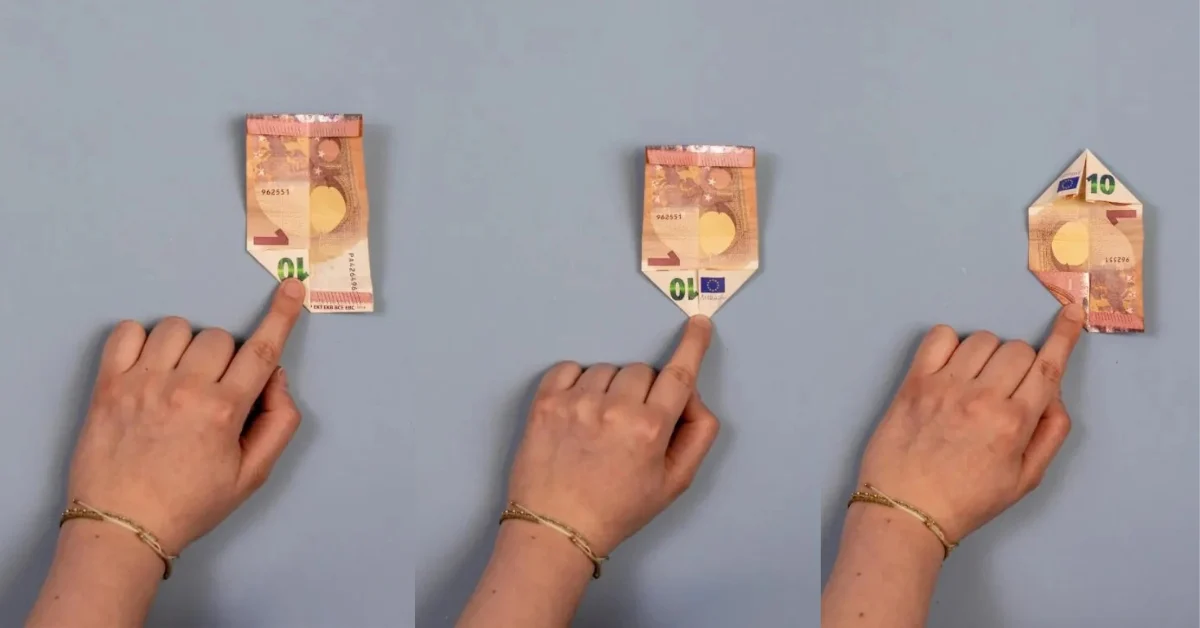 Geld falten schmetterling