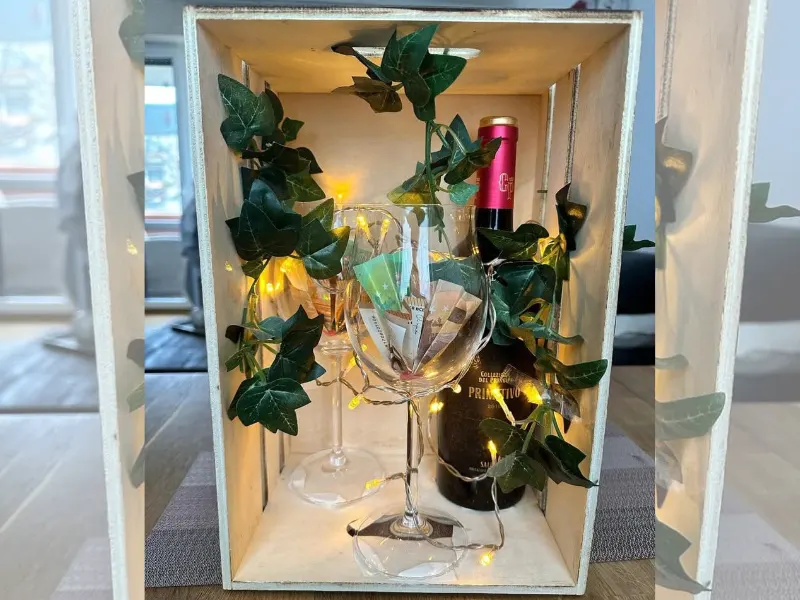 Weinlaube als besonderes Geldgeschenk zum Geburtstag