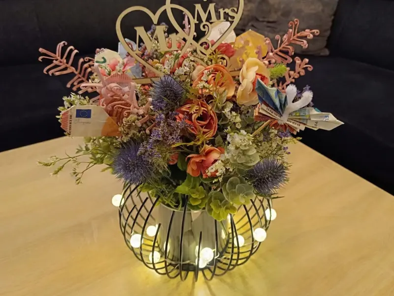 Windlicht als elegantes Geldgeschenk zum Geburtstag